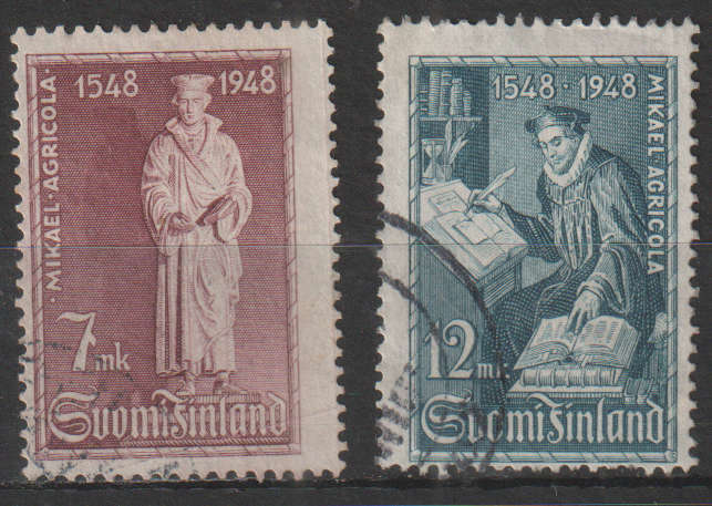 FINLAND 1948 Mikael Agricola ULH SG 467/8