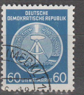 DDR 1954 Coat of Arms - Administration Post ULH SG EO199