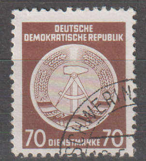 DDR 1954 Coat of Arms - Administration Post ULH SG EO200