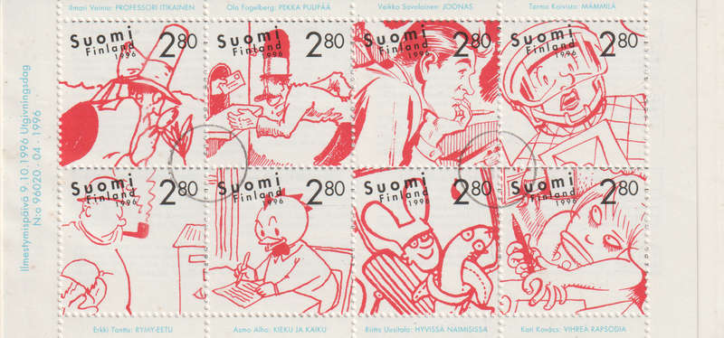 FINLAND 1996 Comics CTO WITH CIRLE CANCEL ? SG 1445-7