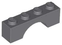 Lego (USED) ~ Arch 1 x 4)  DARK BLUEISH GRAY