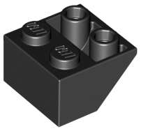 LEGO USED Slope Inverted 45 2 x 2 with Flat Bottom Pin BLACK