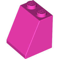 Lego (USED) Slope 65 2 x 2 x 2 with Bottom Tube  ~ [Dark Pink]