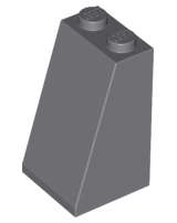 Lego (USED) ~ Slope 75 2 x 2 x 3 - Solid Studs ~  DARK BLUEISH GRAY
