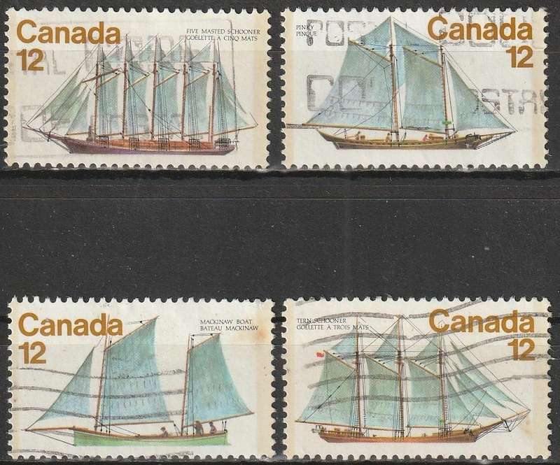 CANADA 1977 Canadian Ships - Sailing Ships ULH SG 902-5