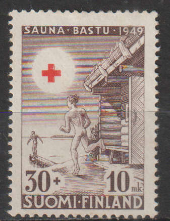 FINLAND 1949 Red Cross charity - Saunas MM SG 474