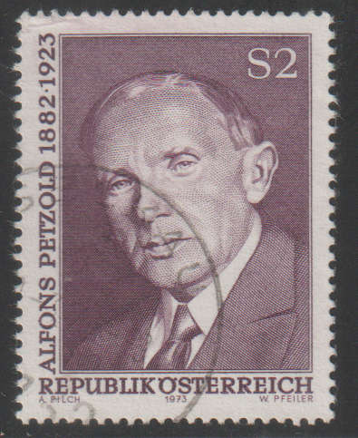 AUSTRIA 1973 The 50th Anniversary of the Death of Alfons Petzold UNH SG 1656