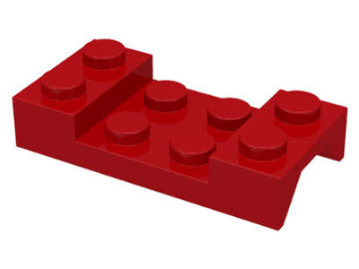 LEGO USED Vehicle, Mudguard 2 x 4 with Arch Studded RED