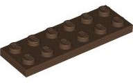 ORIGINAL LEGO Plate 2 x 6 USED Brown