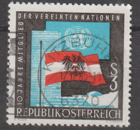 AUSTRIA 1965 Austria - The 10th Anniversary of Membership in the United Nations OrganisatULH SG 1459