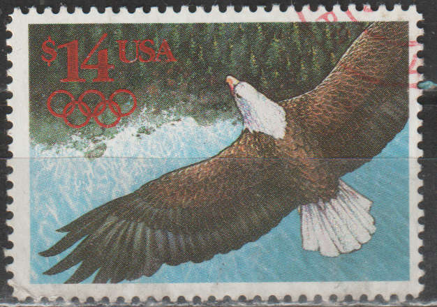 USA 1991 Express Mail - Bald Eagle & Olympic Rings ULH SG 2610