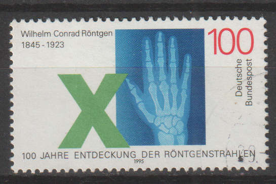 GERMANY 1995 The 150th Anniversary of Wilhelm Conrad Röntgen, Physicist ULH SG 2625