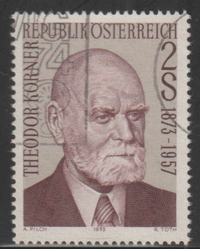 AUSTRIA 1973 The 100th Anniversary of the Birth of Dr. H.C. Theodor Körner UNH SG 1657