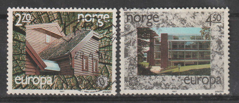 NORWAY 1987 EUROPA Stamps - Modern Architecture UNH SG 1000/1