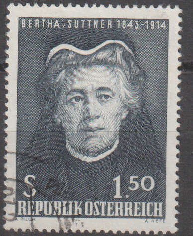 AUSTRIA 1965 The 60th Anniversary of the Awarding of the Nobel Prize to Bertha von SuttneULH SG 1461