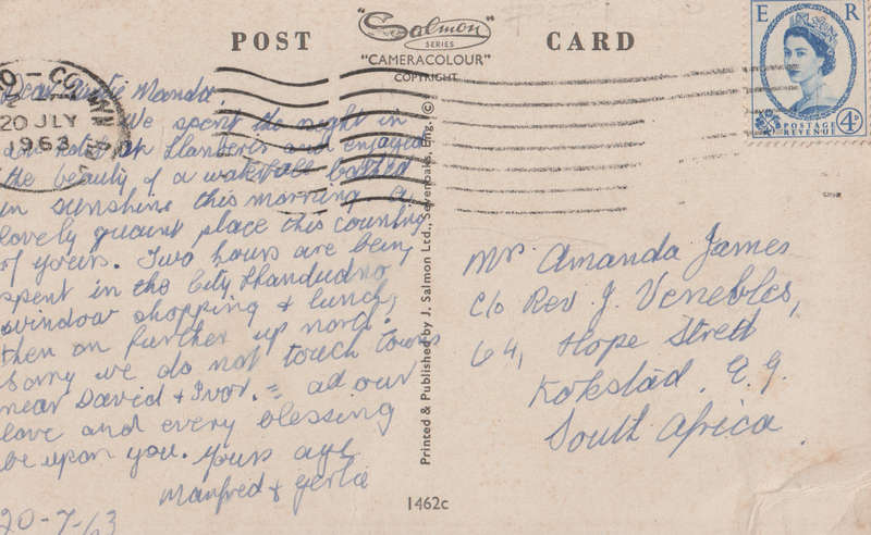 USED POST CARD SHOWDOWN MOUNTAIN RAILWAY