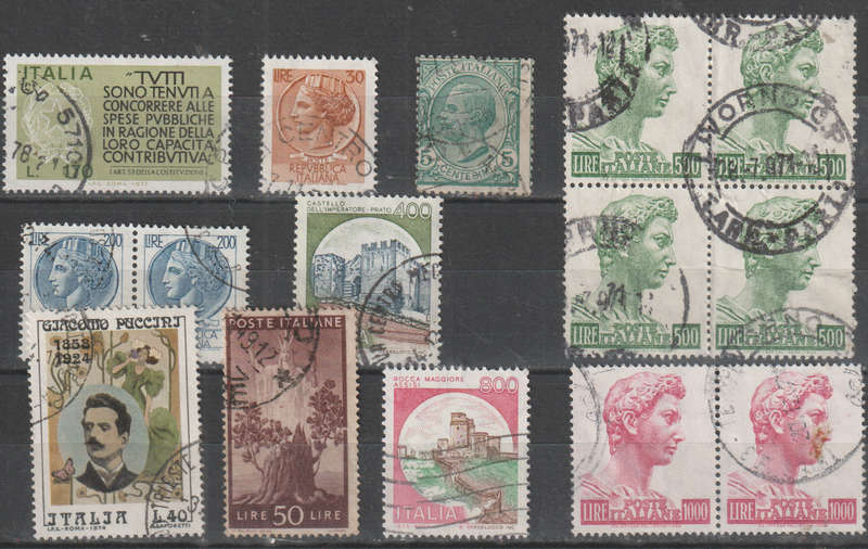 ITALY SELECTION BID PER STAMP TO TAKE ALL