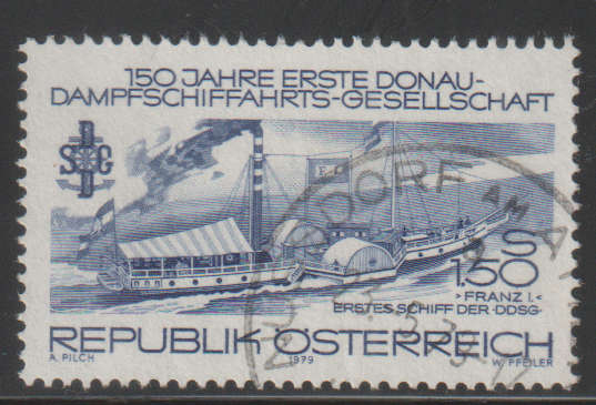 AUSTRIA 1979 The 150th Anniversary of the First Danube Steam Shipping Company UNH SG 1831