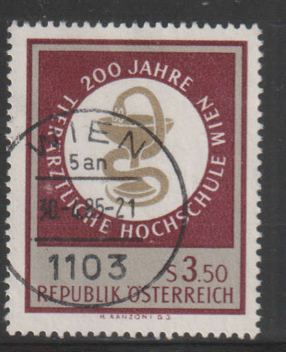 AUSTRIA 1968 The 200th Anniversary of the University of Veterinary Medicine in Vienna UNH SG 1519
