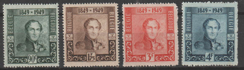 BELGIUM 1949 The 100th Anniversary of the First Belgian Stamp MM SG 1271-4