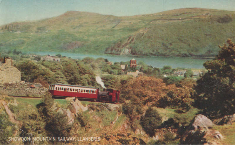 USED POST CARD SHOWDOWN MOUNTAIN RAILWAY