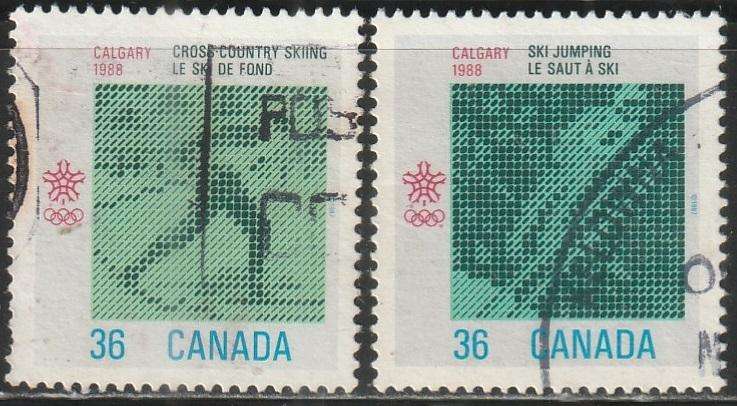 CANADA 1987 Winter Olympic Games - Calgary 1988, Canada ULH SG 1258/9