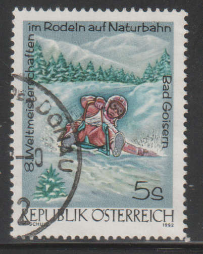 AUSTRIA 1992 The 8th Sledding World Championship UNH SG 2283