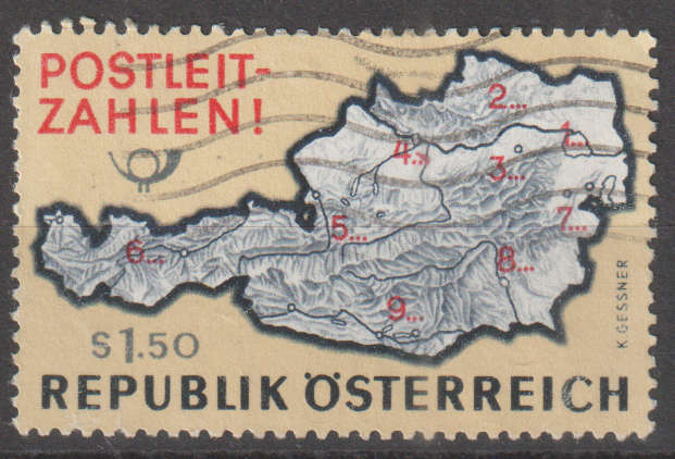 AUSTRIA 1966 Introduction of Postal Codes ULH SG 1463