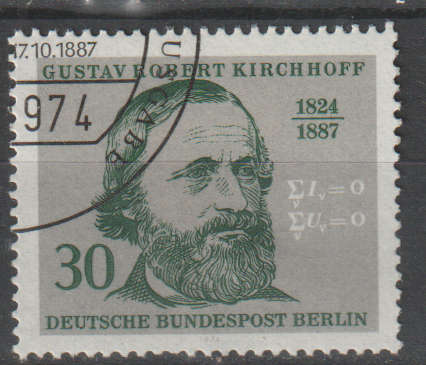 BERLIN 1974 The 150th Anniversary of the Birth of Gustav Robert Kirchhoff - Physicist ULH SG B449