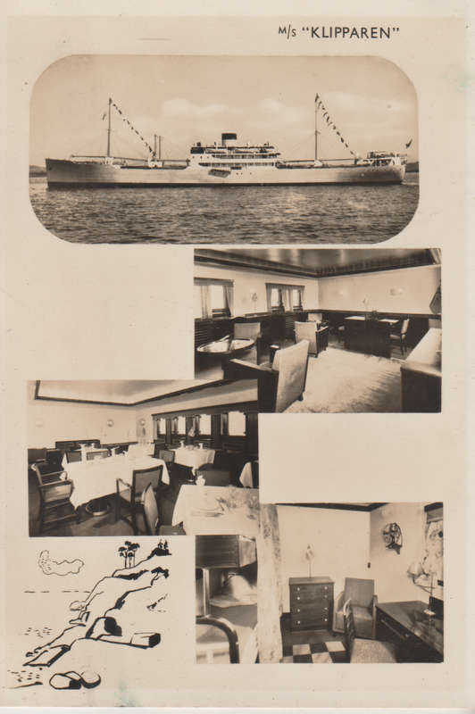 SHIPS OF THE WORLD POST CARDS MS KLIPPAREN