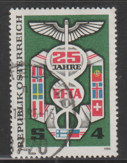AUSTRIA 1985 The 25th Anniversary of EFTA UNH SG 2052