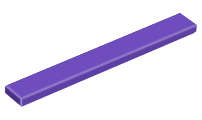 Lego (USED) ~Tile 1 x 8 ~  [DARK PURPLE]