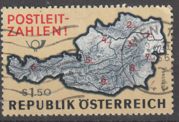 AUSTRIA 1966 Introduction of Postal Codes ULH SG 1463