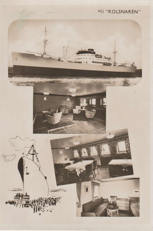 SHIPS OF THE WORLD POST CARDS MS KOLSNAREN