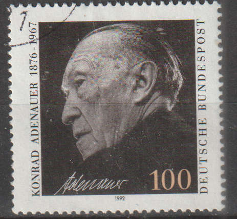 GERMANY 1992 The 25th Anniversary of the Death of Dr.Konrad Adenauer, Federal Chancellor ULH SG 2447