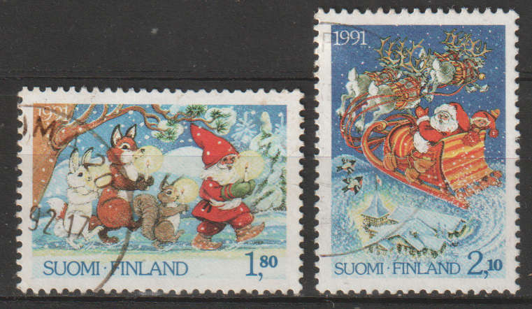 FINLAND 1991 Christmas stamps ULH SG 1268/9