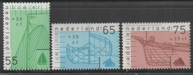 NETHERLANDS 1989 Summer Stamps Historical Ships UMM SG 1552A-4