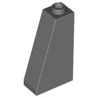 Lego (USED) ~ Slope 75 2 x 1 x 3 - Hollow Stud ~  DARK BLUEISH GRAY