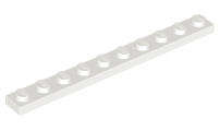 USED LEGO Plate 1 x 10 WHITE