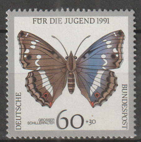 GERMANY 1991 Youth Hostel - Butterflies UMM SG 2363