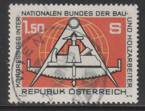 AUSTRIA 1978 Convention of Construction Workers and Woodcutters Vienna UNH SG 1812
