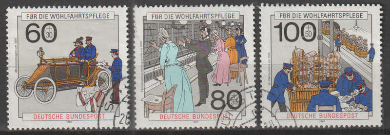 GERMANY 1990 Charity Stamps - Postal Delivery & Telephone Communication ULH SG 2323-5