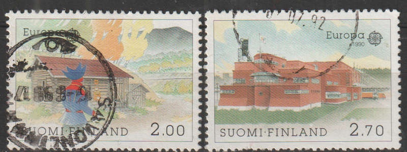 FINLAND 1990 EUROPA Stamps - Post Offices ULH SG 1223/4