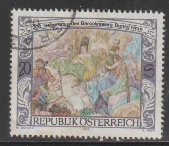 AUSTRIA 1994 The 300th Anniversary of the Birth of Daniel Gran UNH SG 2374