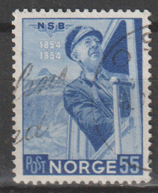 NORWAY 1954 The 100th Anniversary of the Norwegian Railroad UNH SG 448