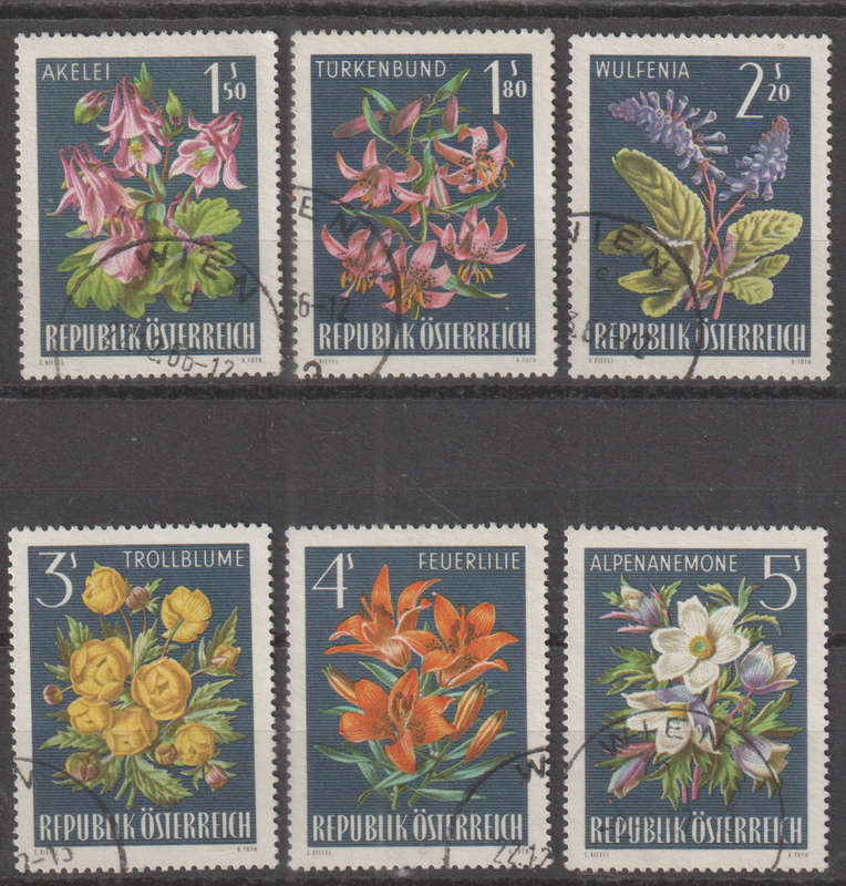 AUSTRIA 1966 Alpine Flora ULH SG 1471-6