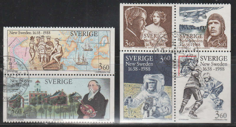 SWEDEN 1988 New Sweden, 1638-1988 ULH SG 1380-5