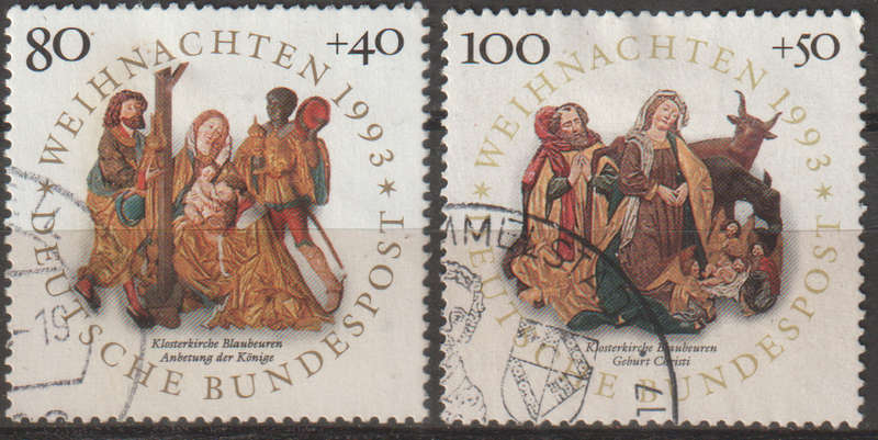 GERMANY 1993 Christmas Stamps ULH SG 2552/3