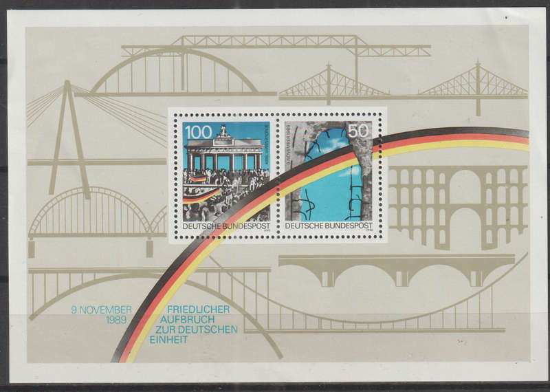 GERMANY 1990 The 1st Anniversary of the Fall of the Wall MM SG 2332