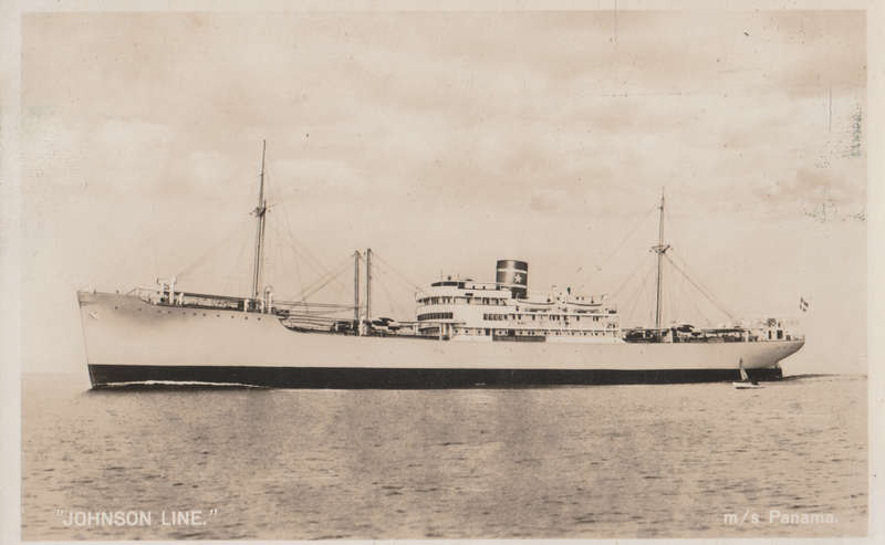 MINT REAL PHOTO POST CARD JOHNSON LINE MS PANAMA
